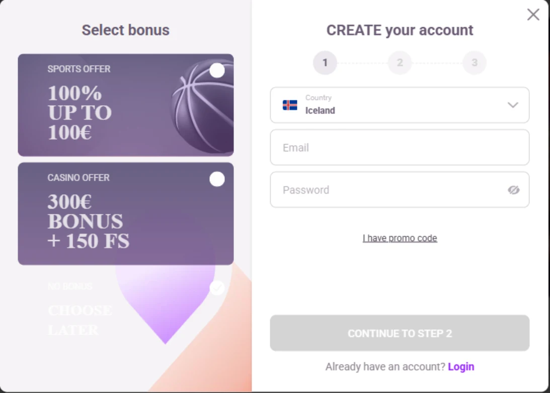 TonyBet Casino Screen